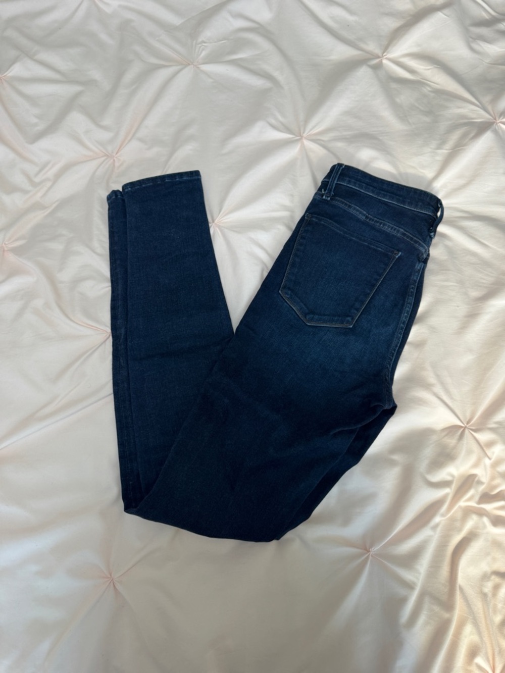Abercrombie dark wash high waisted skinny jeans